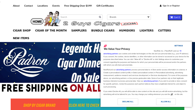 2 Guys Cigars | Online Premium Cigar Shopping - Buy Premium Cigars Online From 2 Guys Cigars