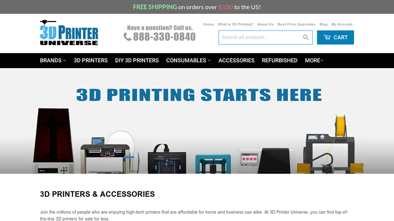 3D Printer Universe | Buy Best 3D Printers Kits For Beginners & Expert