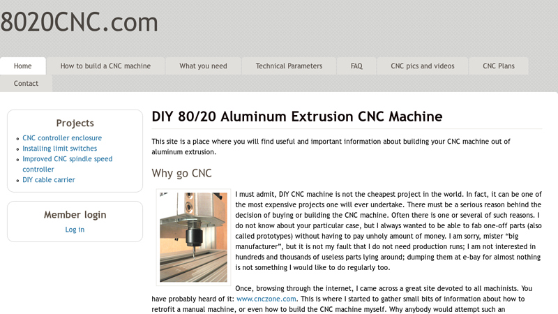 DIY 80/20 Aluminum Extrusion CNC Machine | 8020CNC.com