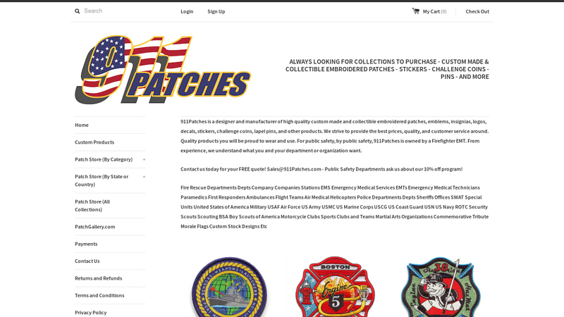 911Patches.com Specializing in Public Safety Patch Emblems