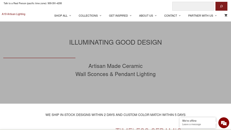 Wall Sconces and Pendant Lighting Ceramic Lighting by A19