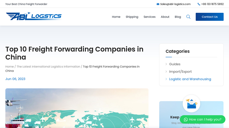 Image of Top 10 Freight Forwarding Companies in China