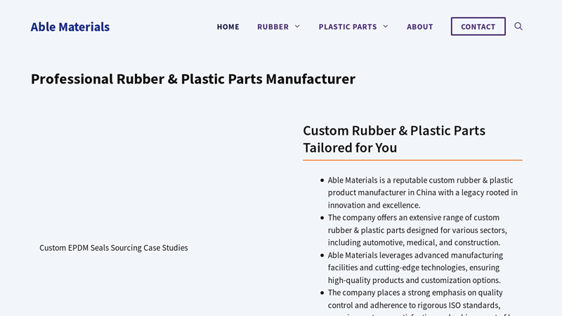 Image of Professional Rubber & Plastic Parts Manufacturer in China