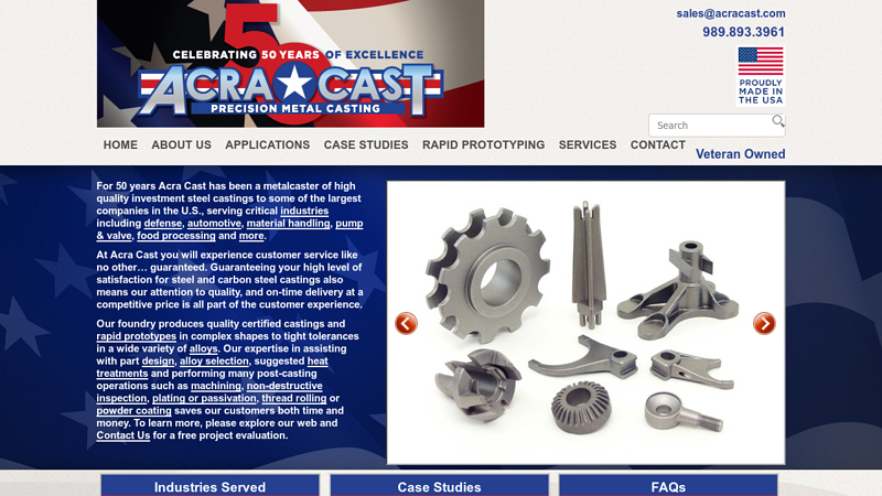 Welcome to Acracast - Precision Metal Castings