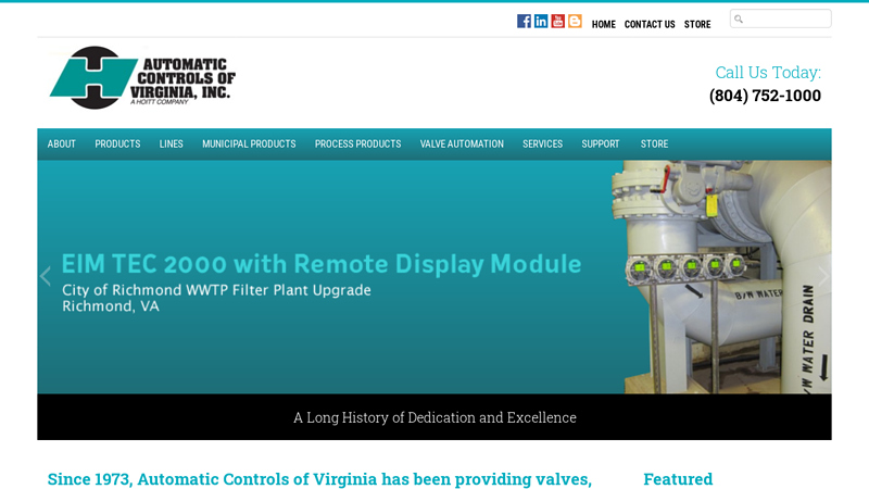 Automatic Controls of Virginia and Valve Automation Center - 310 Hill Carter Parkway Ashland, VA (804) 752-1000