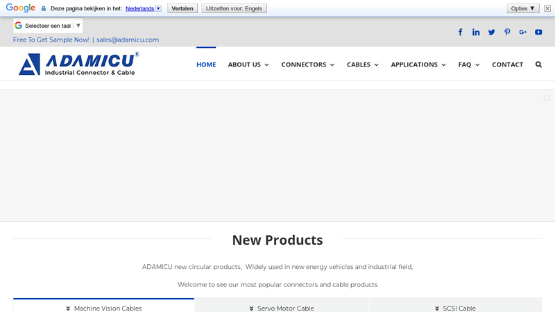 ADAMICU Connectors and Cables manufacturer for industrial