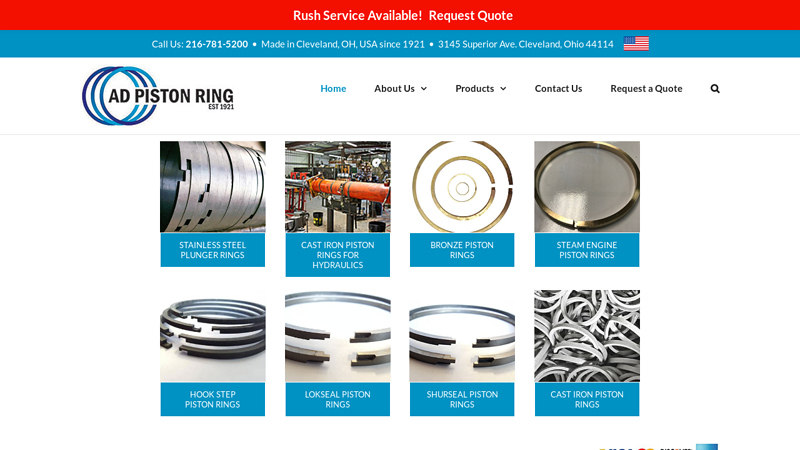 AD Piston Ring Company | Auto Diesel Piston Rings, Seals