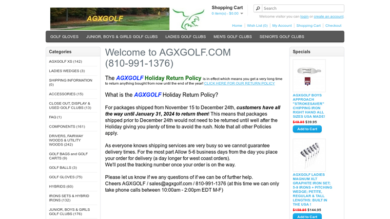 AGXGOLF.COM, Golf