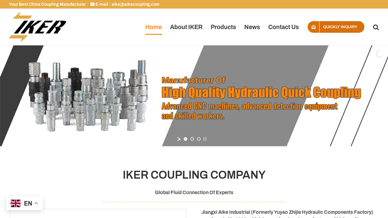 Hydraulic Quick Coupling China Suppliers & Manufacturers-IKER