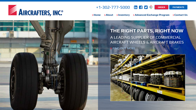 Commercial Aircraft Wheels & Aircraft Brakes : Aircrafters, Inc.