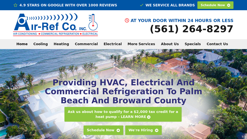 AC Service, HVAC Installation, Air Conditioner Repair & AC Repair | Delray Beach, FL, Boynton Beach, FL, Lake Worth, FL, Boca Raton, FL & Deerfield Beach, FL | Air-Ref Co. Inc.