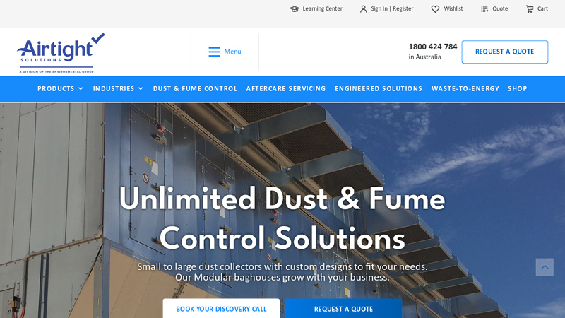 Dust Control Systems | Modular Duct | Flexible Hose - Airtight Solutions