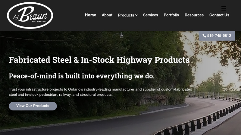 A.J. Braun | Custom-Fabricated Steel & Highway Products