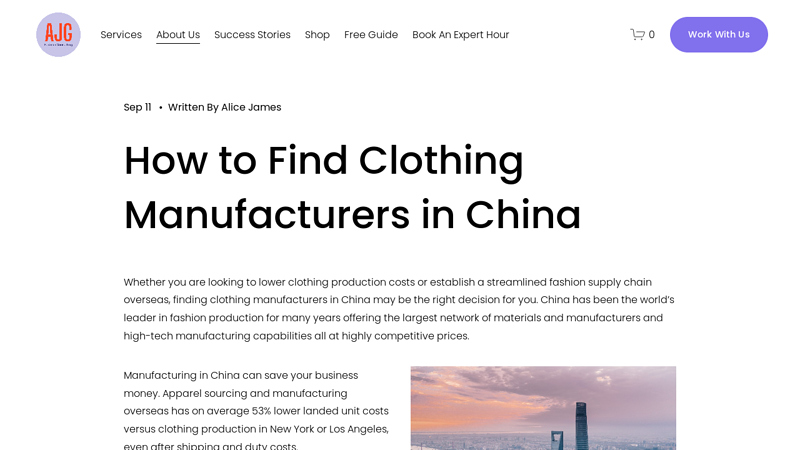 Image of How to Find Clothing Manufacturers in China | AJG