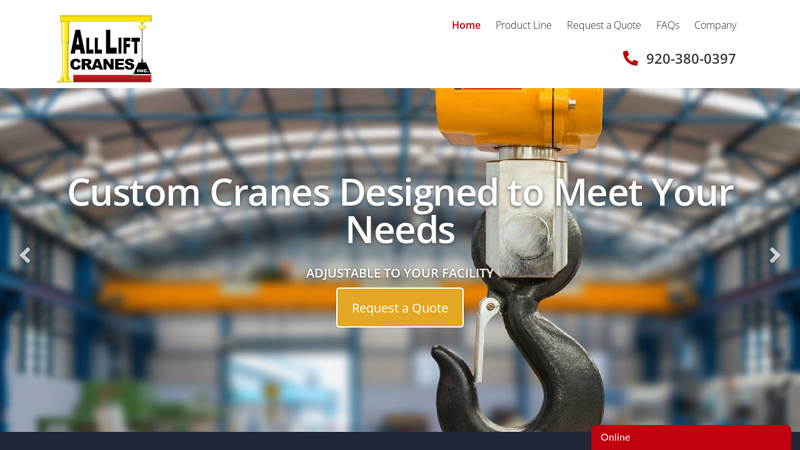 All Lift Cranes | Welcome to All Lift Cranes, manufacturer of Jibs