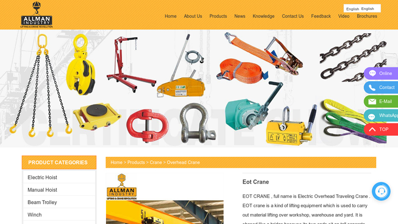 Image of China Shop Crane Suppliers and Manufacturers