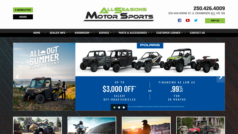 Powersports Motorcycle Dealer in Cranbrook, CA | All Seasons Motorsports