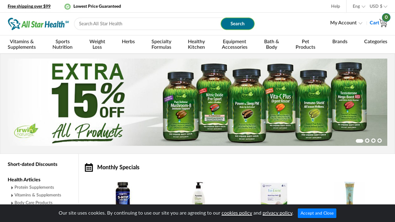 AllStarHealth.com - Discount Vitamins | Nutritional Supplements | Bodybuilding Supplements