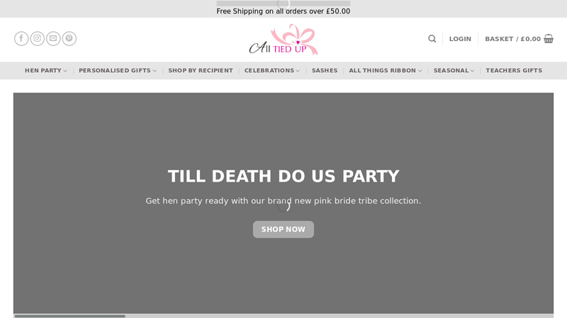 All Tied Up (UK) Ltd - Special Occasions and Party Supplies | Online Shop