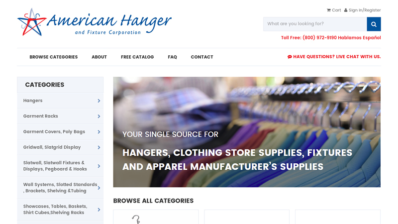 American Hanger & Fixture | Retail Store Supplies