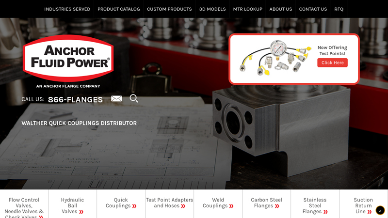 Hydraulic Valves Manufacturer - Walther Quick Couplings Distributor | Anchor Fluid Power