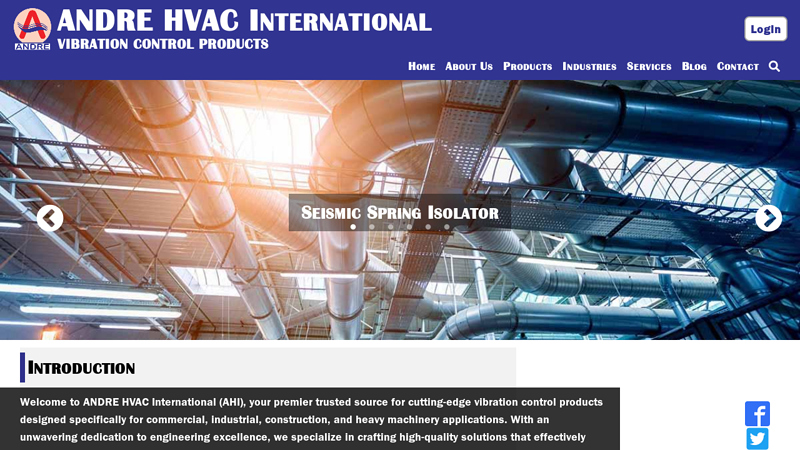 Andre HVAC International Inc - Vibration Shock Noise Control