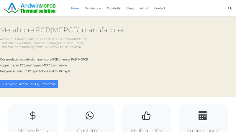 Aluminum PCB and MCPCB manufacturer thermal conductivity from 1.0 W/m.k to 385 W/m.k.