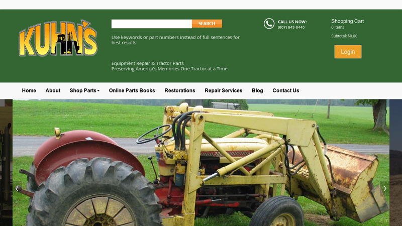 Antiquetractorsrus | Kuhns Online Ordering for Tractor Parts | Oxford, NY; Kuhn