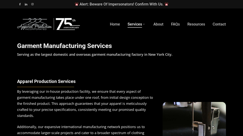 Image of Clothing Manufacturer New York | Apparel Production Inc.