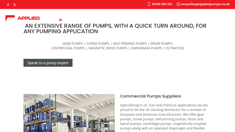 Gear Pumps from Applied Pumps Ltd | Commercial Pump Suppliers