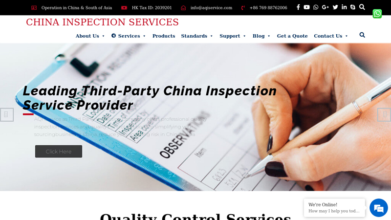 China Inspection Services | Quality Control in China & Asia