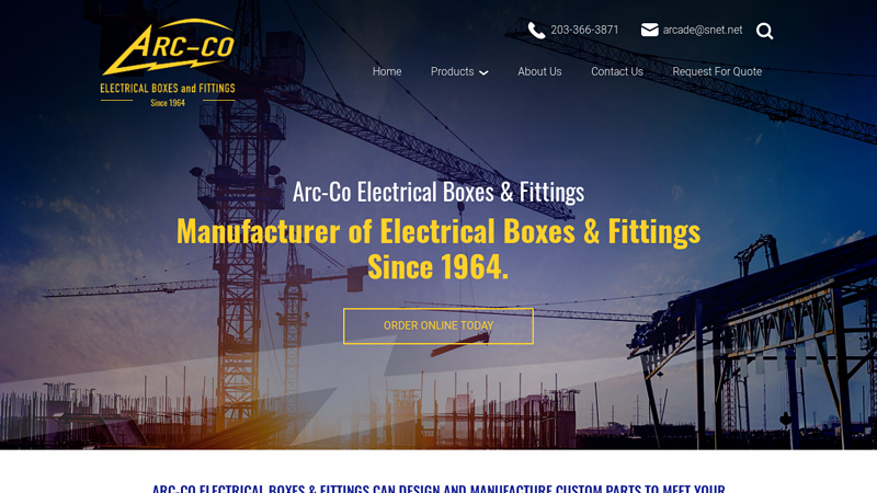 UL Certified Boxes and Fittings - Arc-Co Electrical Boxes & Fittings - Bridgeport, CT