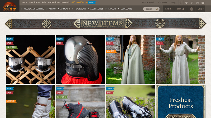 Medieval and LARP store