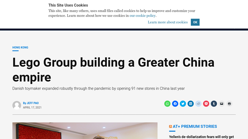 Image of Lego Group building a Greater China empire