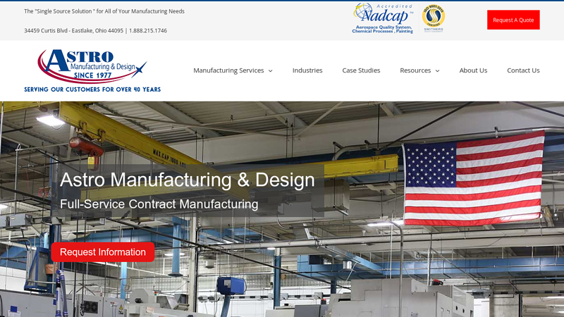 Astro Manufacturing & Design | Contract Manufacturing Services