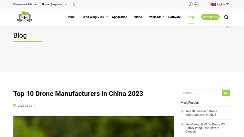 Image of Top 10 Drone Manufacturers in China 2023