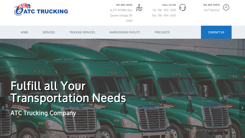 Trucking Company in New York | Freight Trucking Company | JFK Trucking Company ATC-Trucking-Home