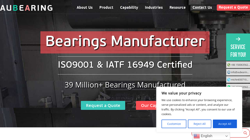 Bearing Manufacturer & Supplier | AUBEARING