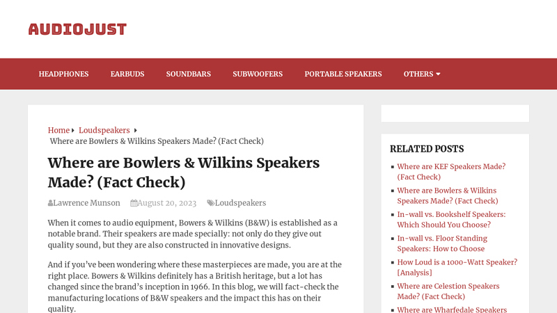 Image of Where are Bowlers & Wilkins Speakers Made? (Fact Check)