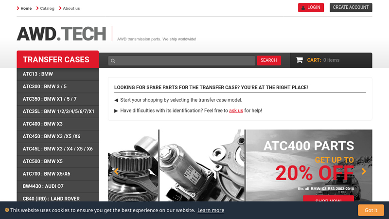 AWD.tech | The transfer case parts supplier. Shop online. We deliver worldwide.