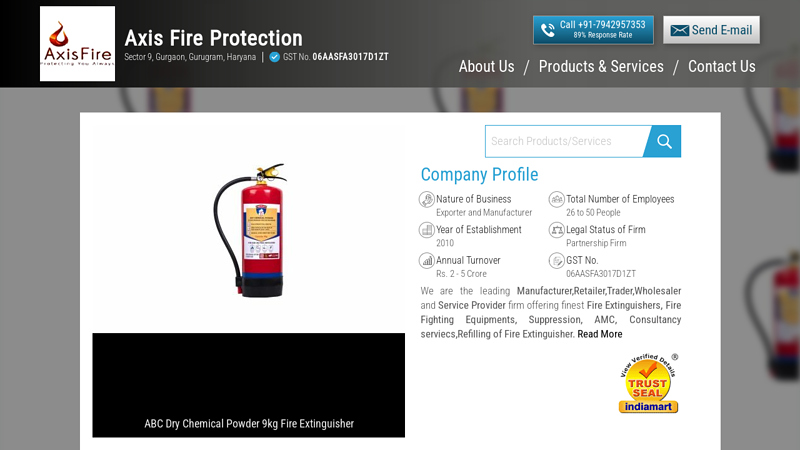 Axis Fire Protection - Manufacturer of Axis Fire Suppression Systems & Monitors from Gurgaon