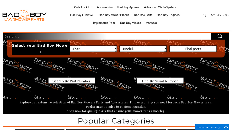 Bad Boy Mowers Parts & Accessories | Bad Boy Lawn Mower Parts offers Fast Shipping and Handling!