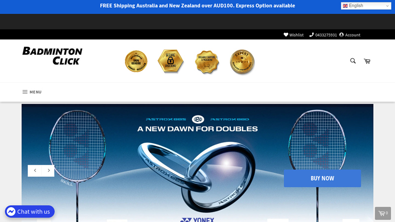 Melbourne Badminton Store | Free Shipping Australia and New Zealand C Badminton Click