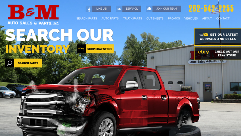 Used Auto Parts Milwaukee | Recycled Auto Parts in Waukesha | Used Truck Parts, Beds, Caps and Covers | Auto Salvage Yard Near You | B&M Auto Sales & Parts INC Waukesha Wisconsin