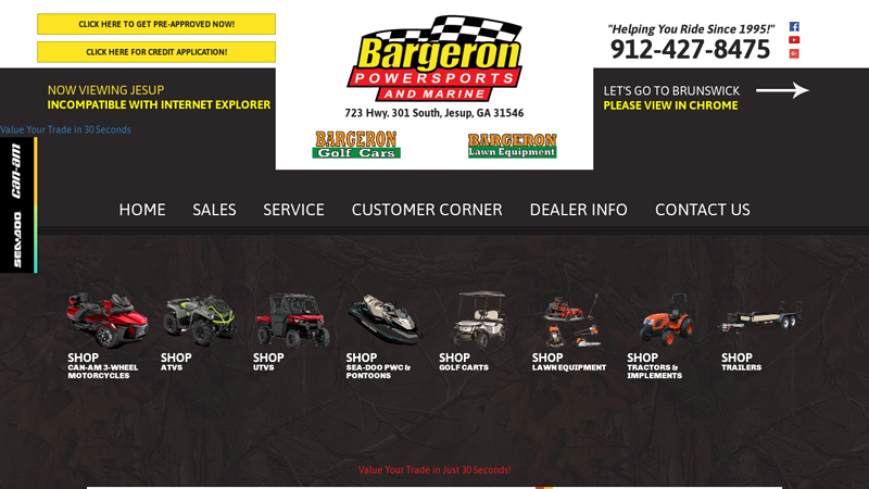 Bargeron Powersports of Jesup | New & Used Powersports dealership in Jesup, Georgia. Can-Am, Arctic Cat, Kymco Sales, Service & Parts.