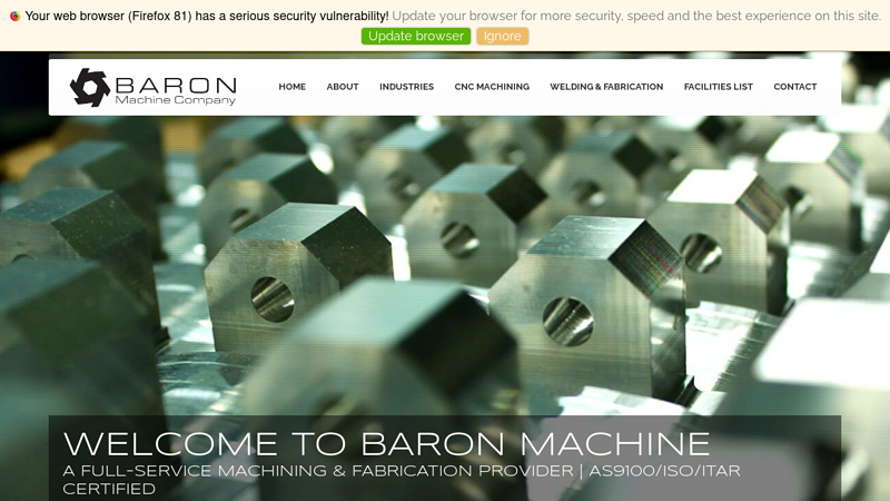 Baron Machine Shop | A Custom CNC Machine Shop in New Hampshire | Aerospace CNC Machining | Milling Turning