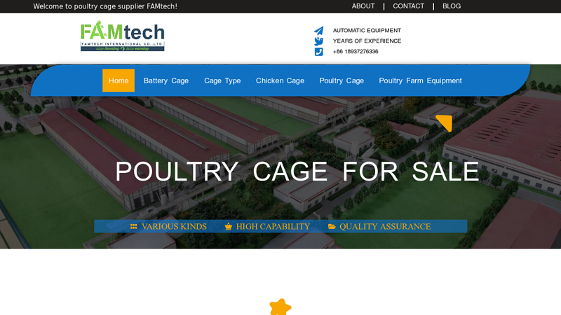 Best Poultry Cage For Sale - FAMTECH Cage System in Poultry