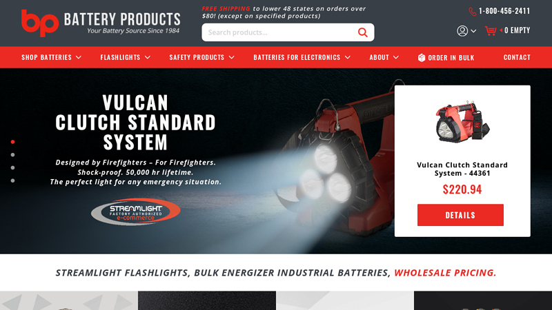 Buy Streamlight Flashlights, Energizer Industrial Batteries | wholesale prices on alkaline, lithium, & lithium-ion batteries | Battery Products