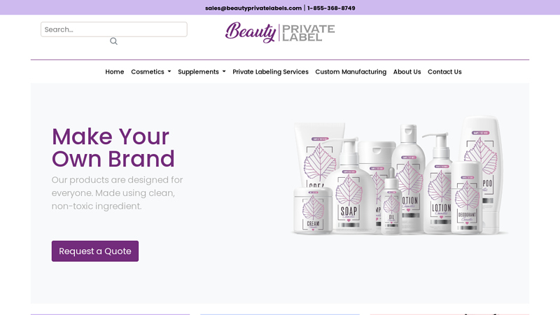 Beauty Private Label Manufacturer of Healthcare, Skincare, Haircare, Personal Care & Cosmetic Products