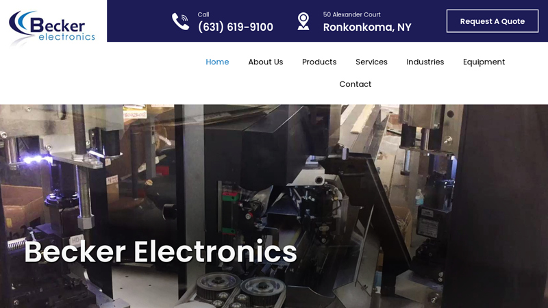 Custom Cable, Harnessing & Mechanical Assembly - Becker Electronics - Ronkonkoma, NY